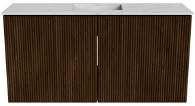 Mondiaz Joya DLux 80cm toiletmeubel walnut met wastafel faye midden 1 kraangat opalo