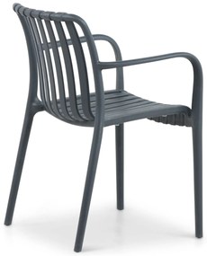 Tuinstoel stapelbaar Kunststof Grijs-antraciet Domani Furniture Vento