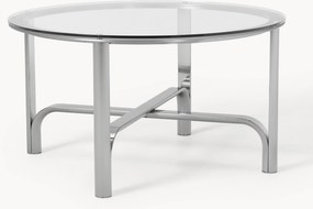 Ronde eettafel Neil met glazen tafelblad, in verschillende formaten