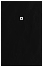 Sanituba Crag douchebak 100x160x3cm mat zwart