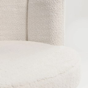 Kare Design Silhouette Fur Ronde Teddy Fauteuil Wit