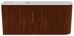 Mondiaz Joya DLux 90cm toiletmeubel ronding rechts ruby met wastafel faye links 1 kraangat opalo