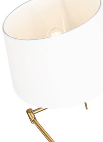 Smart klassieke vloerlamp brons met wit incl. WiFi A60 - Ladas Fix