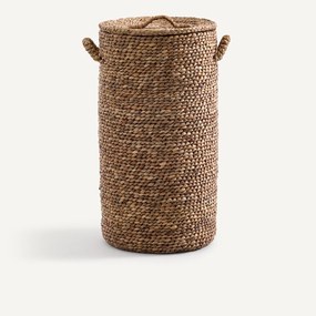 Ronde geweven wasmand van waterhyacint, LIAN