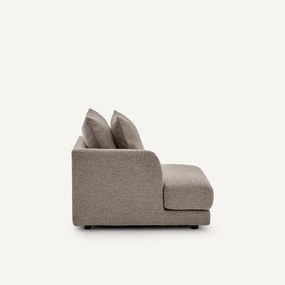 Halve bank links, modulair, in tweed, TIBERIO
