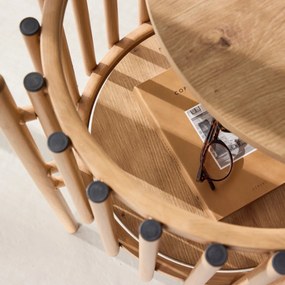 Ronde Bijzettafel Met Ribbelstructuur - 45 X 45cm.