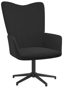 vidaXL Relaxstoel fluweel zwart