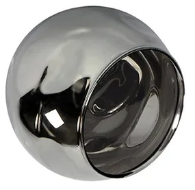 Plafondlamp goud 45 cm met smoke glas 3-lichts - Vidro