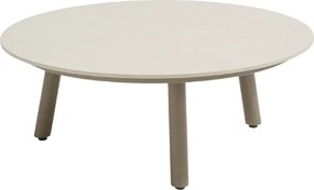 Taste by 4 Seasons Salute salontafel Mocca met rond keramisch tafelblad Ø 80 cm (H 30 cm) Loungetafel beige weerbestendig