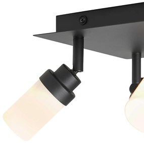 Moderne badkamer Spot / Opbouwspot / Plafondspot zwart 4-lichts IP44 - Japie Modern G9 IP44 vierkant Lamp