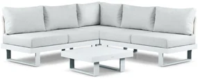 Hoek loungeset 5 personen Aluminium Wit  Lifestyle Garden Furniture Lorenzo