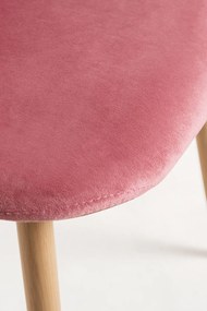 Set van 4 Teok Fluwelen Stoelen