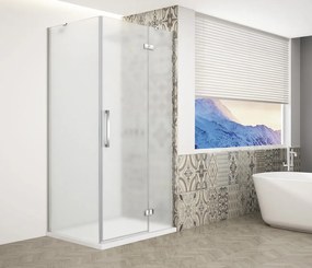 Gelco Trinity douchecabine met mat glas 120x120cm rechts chroom