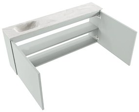 Mondiaz Ture DLux toiletmeubel 120cm greey met wastafel ostra links zonder kraangat