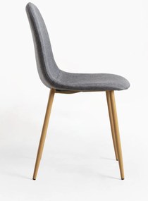 Set 4 Teok Stoffen Stoelen