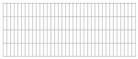 vidaXL Dubbelstaafmatten 2,008x0,83 m 6 m (totale lengte) zilverkleur