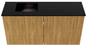 Mondiaz Joya 80cm toiletmeubel oak met wastafel faye links 1 kraangat urban