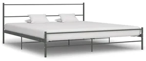 vidaXL Bedframe metaal grijs 200x200 cm