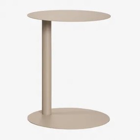 Yannik Ronde Bijzettafel Ø40 Cm In Staal Bruin - Mokka - Sklum