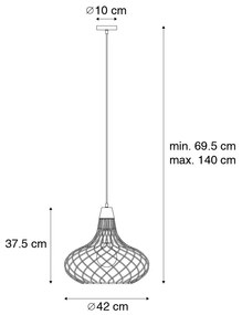 Moderne hanglamp zwart - Iggy Modern E27 rond Binnenverlichting Lamp