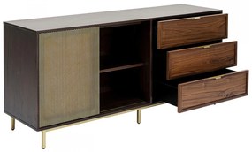 Kare Design Arizona Dressoir Walnoot En Messing - 160x45x76cm.