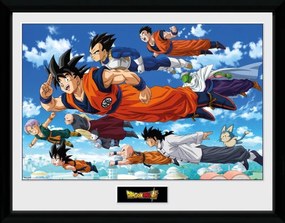 Dragon Ball Super Flying 30 x 40 cm Omlijst Print