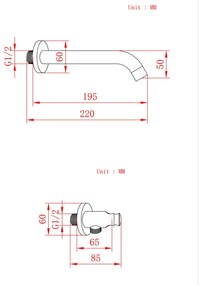 Saniclear Iron baduitloop verouderd ijzer - gunmetal