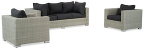 Stoel en Bank Loungeset Wicker Grijs Garden Collections Toronto