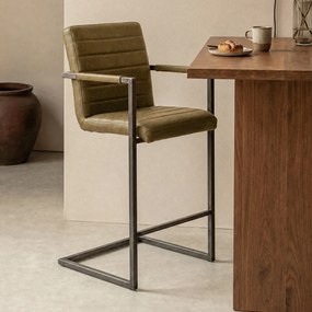 Stoere Barstoel Industrieel Bull Green
