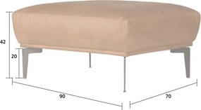 Poef - Tulp - velours Brunei koper 18