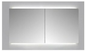 Sanicare Spiegelkast Qlassics Ambiance 100 cm 2 dubbelzijdige spiegeldeuren grey-wood 29.45100QA