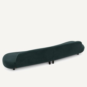 6-zits fluwelen bank, Rosebury, ontwerp Emmanuel Gallina