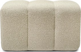 Halbankje Zachte Stof Naturel 72 Cm