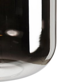 Vloerlamp zwart met goud en smoke glas incl. PUCC - Zuzanna