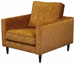 Fauteuil - Linje - velours Adore cognac 28