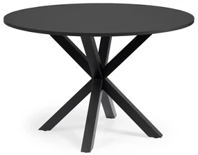 Kave Home Full Argo Ronde Eettafel Modern Zwart - 120 X 120cm.