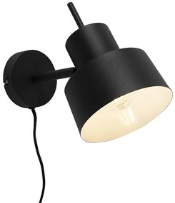 Retro wandlamp zwart draai- en kantelbaar - Chappie