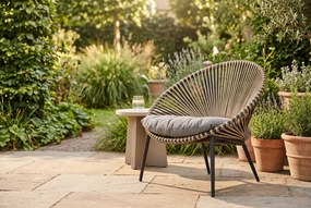 Coco Valentina Lounge Chair Aluminium/Rope Taupe