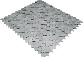 Zelfklevende Mozaïektegels Metaal | Visschub Zilver | 28,8×29,8 cm | Keuken, Bad &amp; WC