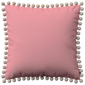 Dekoria Kussenhoes Wera met pompons, dirty pink 45 x 45 cm