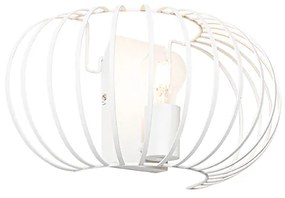 Design wandlamp wit 39 cm - Johanna Design E27 rond Binnenverlichting Lamp