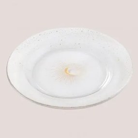 [*] Set Van 4 Platte Glazen Borden Byron Transparant - Sklum