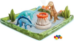 Intex opblaasbaar waterpark Jurassic Adventure - L201 x B201 x H36 cm