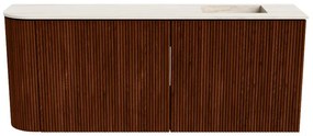 Mondiaz Joya DLux 100cm toiletmeubel ronding links ruby met wastafel faye rechts 1 kraangat meli