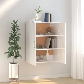 vidaXL Hangkast 69,5x34x90 cm bewerkt hout hoogglans wit