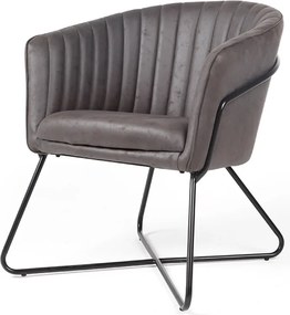 Eetkamerstoel - Nova - lederlook Soft antraciet