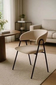 Mihu Zwart Fluwelen Stoel