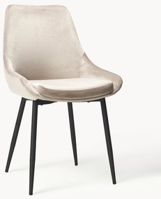 Gestoffeerde fluwelen stoelen Sierra, 2 stuks