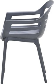 Garden Impressions Sunny tuinstoel donker grijs - 2 stuks