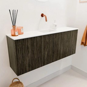 Mondiaz Joya 100cm toiletmeubel shadow met wastafel faye midden zonder kraangat talc